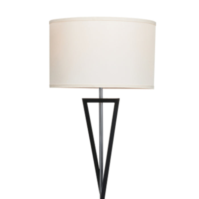 Bennesse Black and Chrome with Shade Floor Lamp - Lighting.co.za