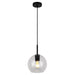 Flow Black | Gold | Chrome Clear Glass Ball Pendant Light - Lighting.co.za