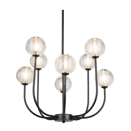 Zivah 8 | 12 | 18 Light Black And Clear Glass Chandelier - Lighting.co.za