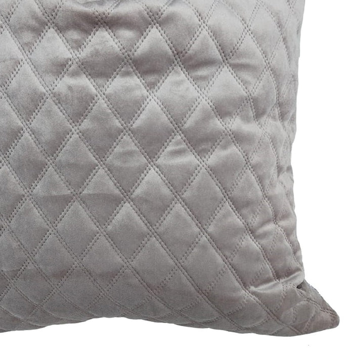 Quilted Velvet Monsoon Grey Scatter Cushion - Lighting.co.za