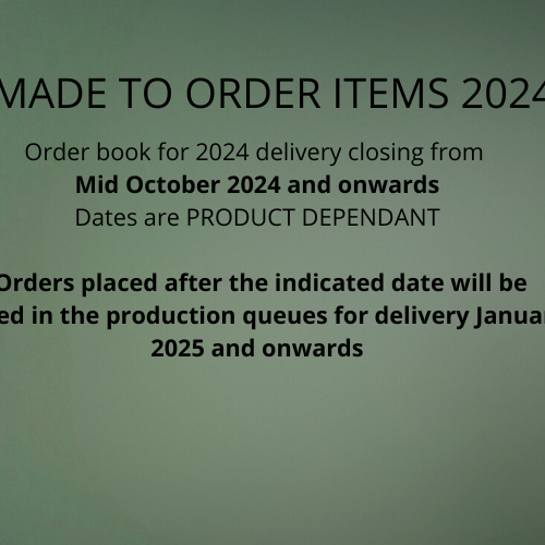 Made To Order Items For 2024 Delivery Closure Dates