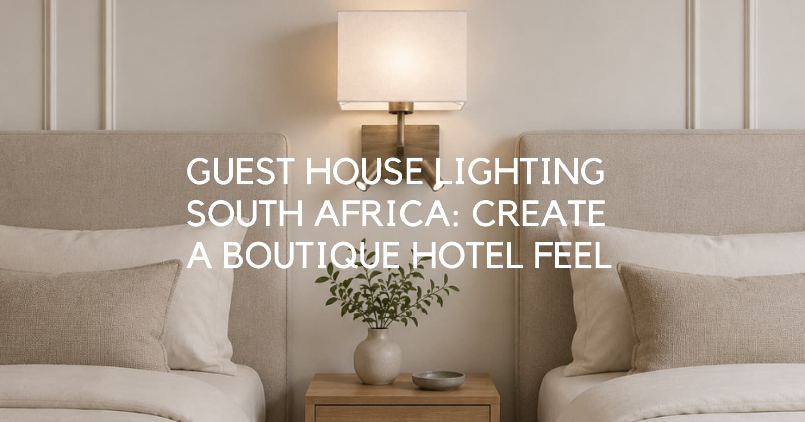 Guest House Lighting Ideas South Africa: Create a Boutique Hotel Feel (A South African B&B Guide) - Lighting.co.za
