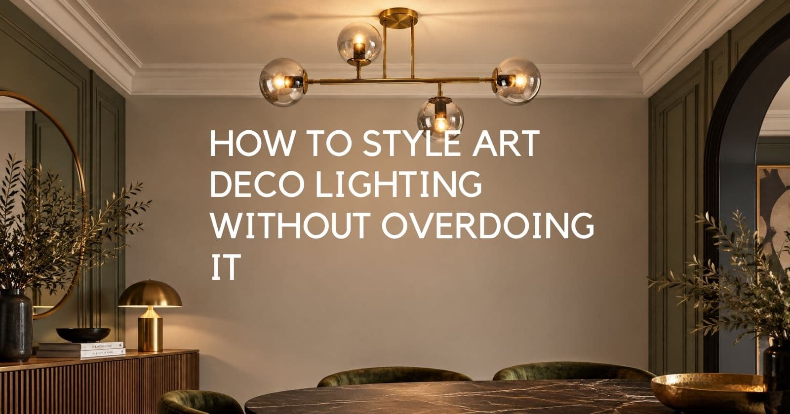 How Do You Style Art Deco Lighting Without It Feeling Over the Top? - Lighting.co.za