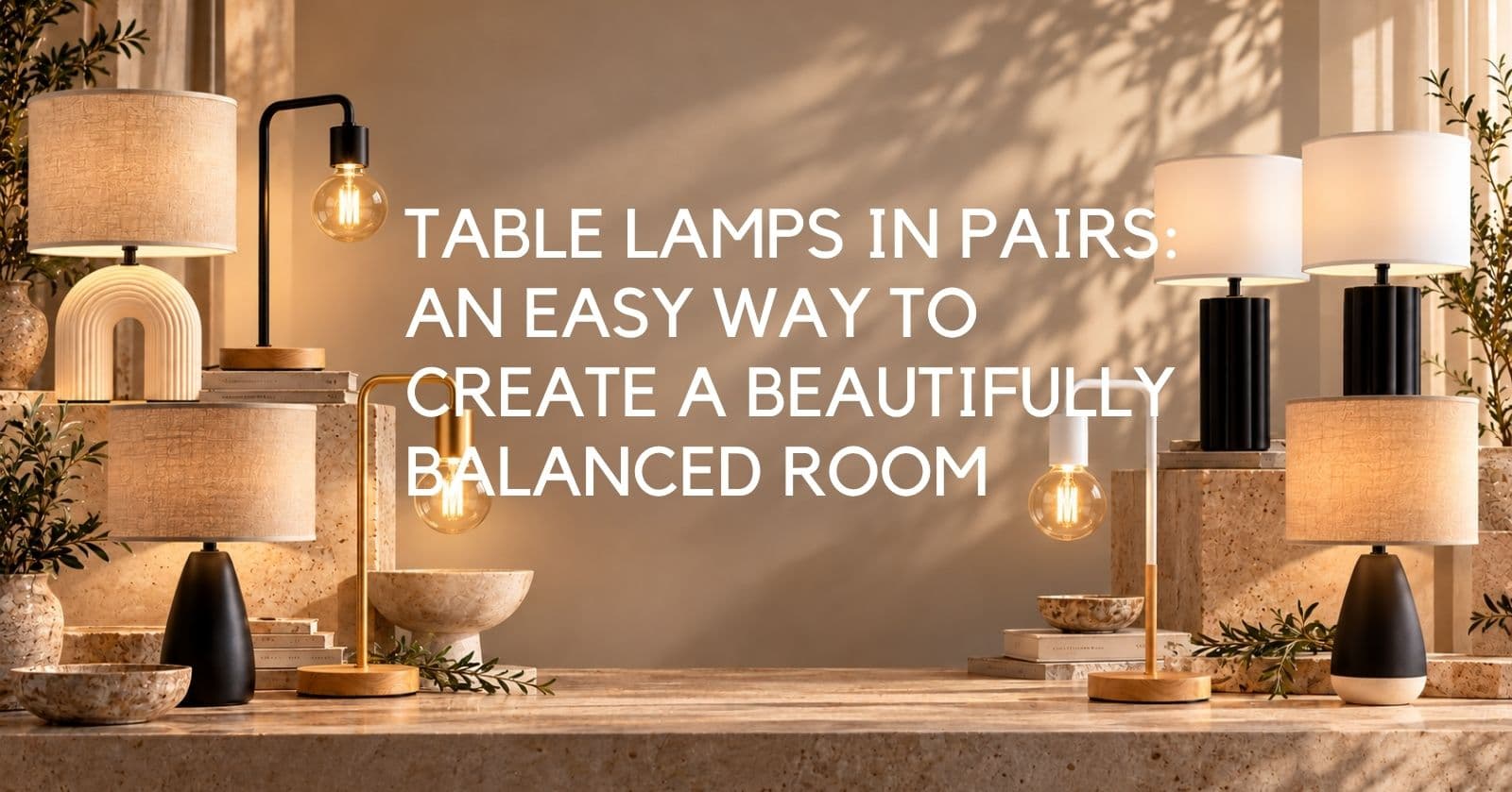 Table Lamps in Pairs: An Easy Way to Create a Beautifully Balanced Room - Lighting.co.za