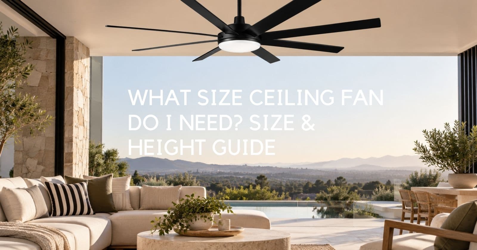 What Size Ceiling Fan Do I Need? A Room Size and Ceiling Height Guide - Lighting.co.za