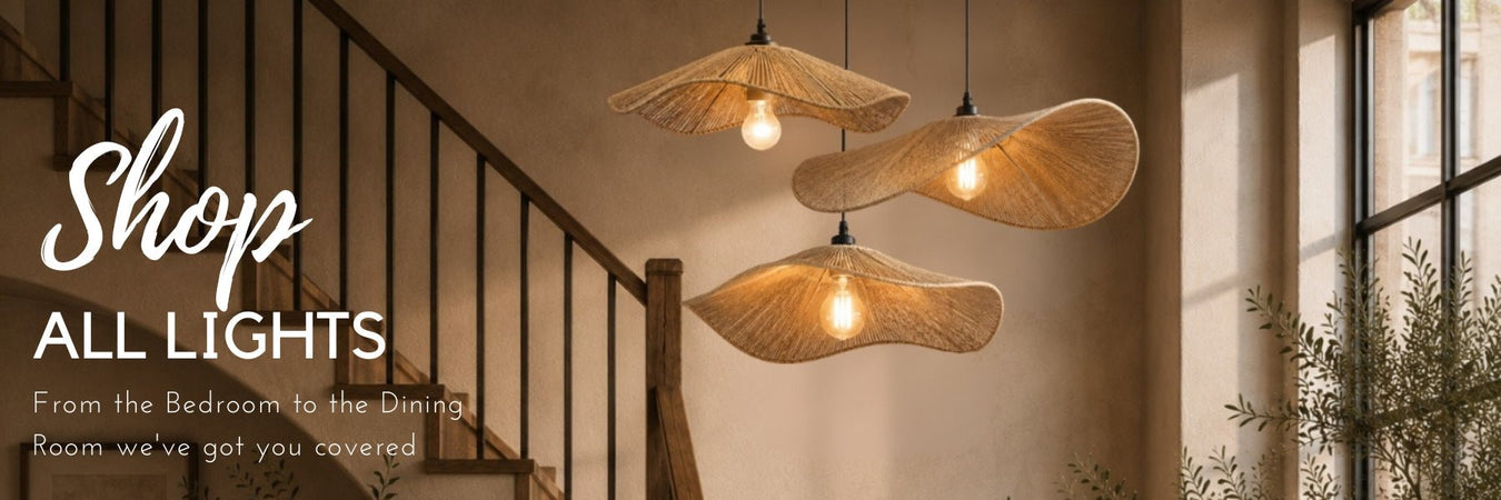 Wide range of pendant lights, chandeliers and wall fixtures across the full lighting catalogue