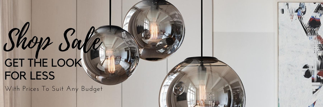 Selection of discounted pendant lights and wall fixtures on sale