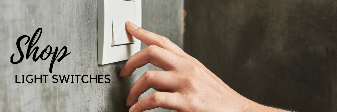 Range of modern light switches and dimmer switches in different finishes