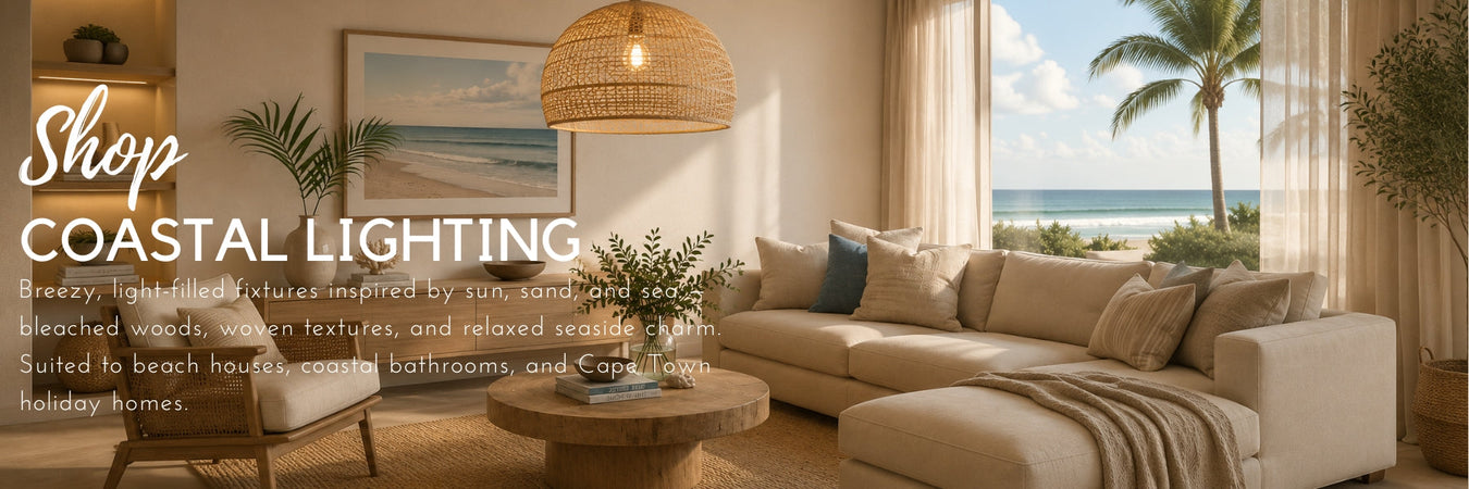 Coastal Lighting | Wood and Woven Textures