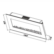 Decorative Fireplace Flat Indoor Heater with Diamonds - Lighting.co.za