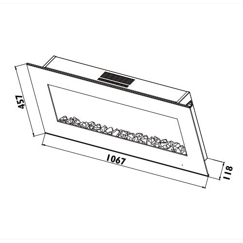 Decorative Fireplace Flat Indoor Heater with Diamonds - Lighting.co.za