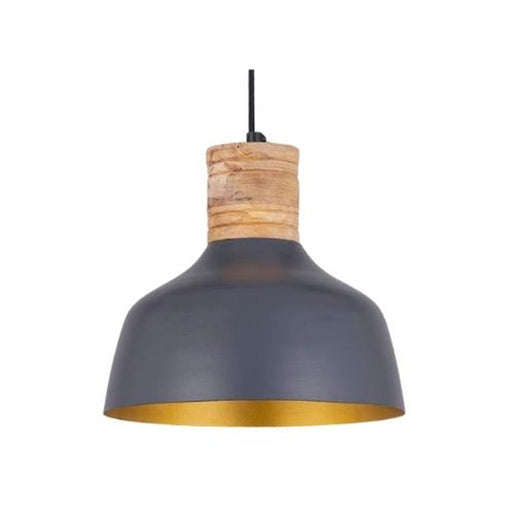 Diglia Grey and Gold with Wood Pendant Light - Lighting.co.za