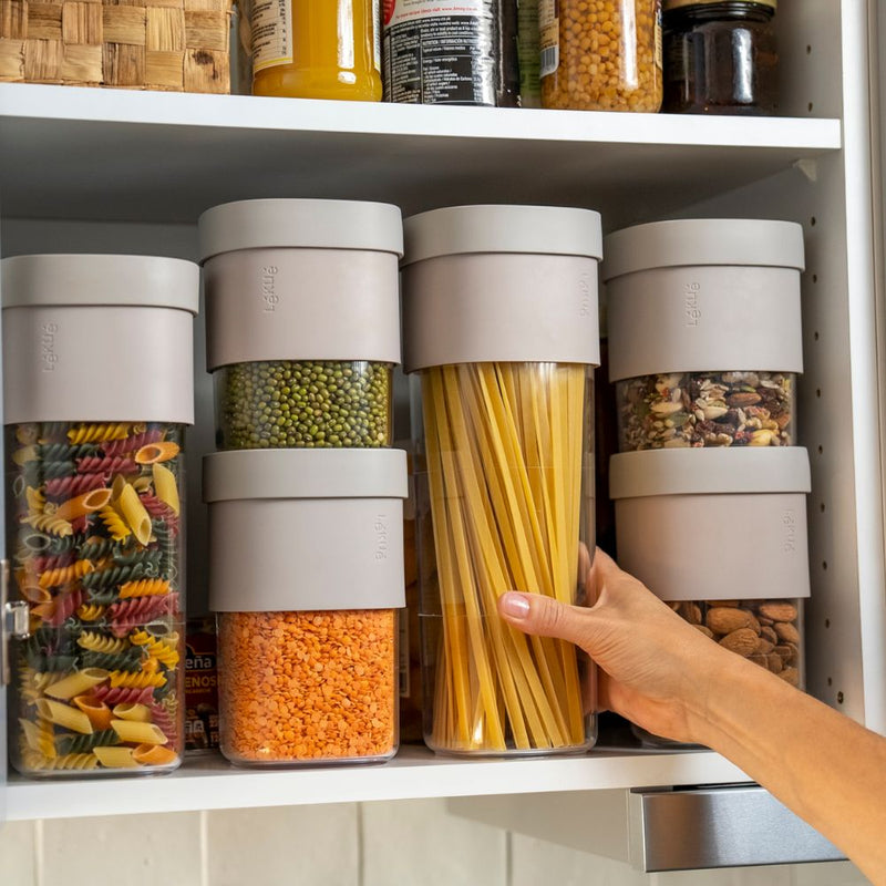 Lekue Flip Storage Containers Set of 3 Green or Brown