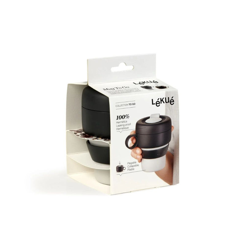 Lekue Mug To Go 350ml Grey Pink