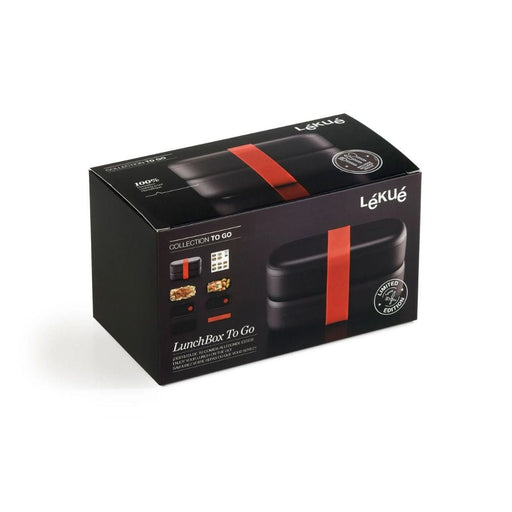 Lekue LunchBox To Go + Basics To Go Black - Lunch Boxes - Lighting.co.za