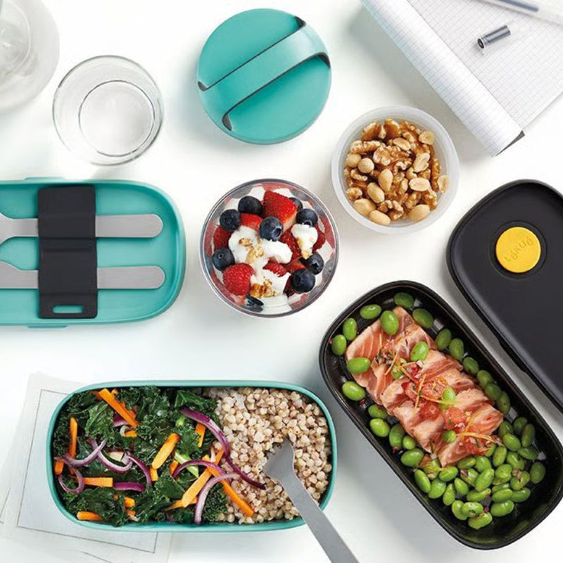 Lekue LunchBox To Go + Basics To Go Black