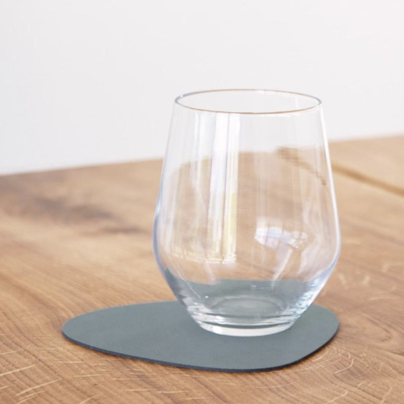 LIND DNA Nupo Recycled Leather Curve Coaster 11 x 13 cm - Lighting.co.za