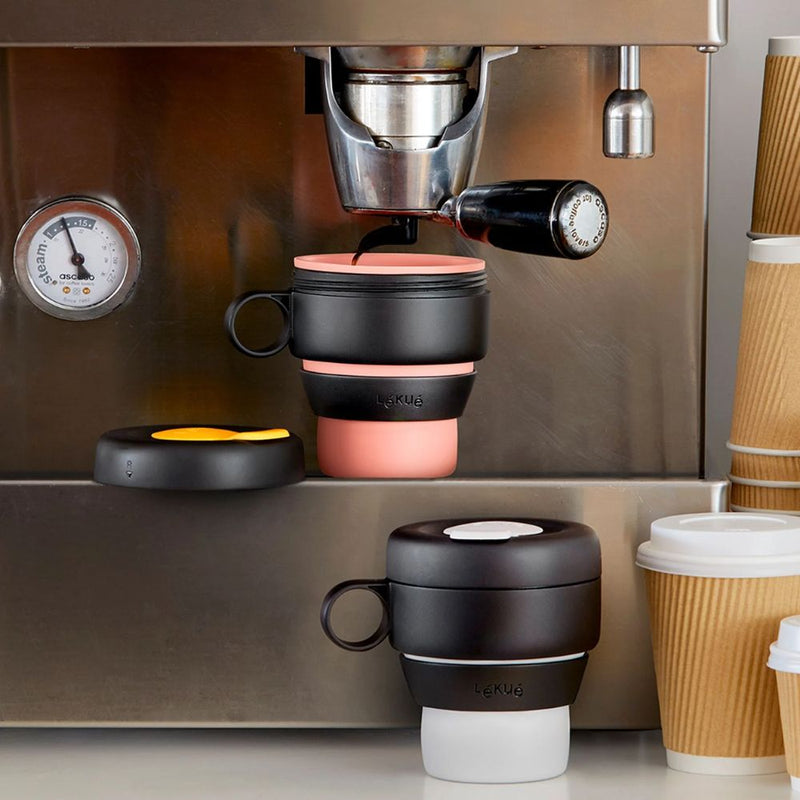 Lekue Mug To Go 350ml Grey Pink