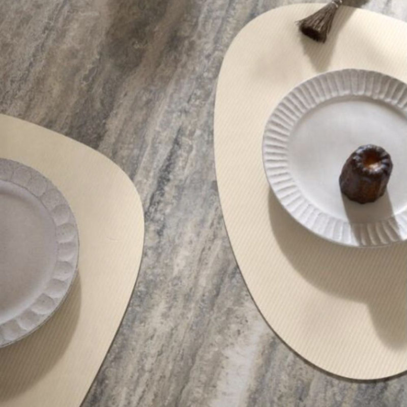 LIND DNA Corduroy Leather Table Mat Curved Large - Lighting.co.za