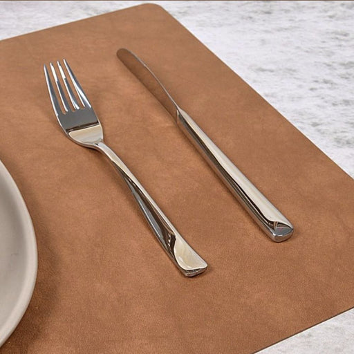 Nupo Recycled Leather Rectangle Table Mat Large 45 x 35 cm - Lighting.co.za