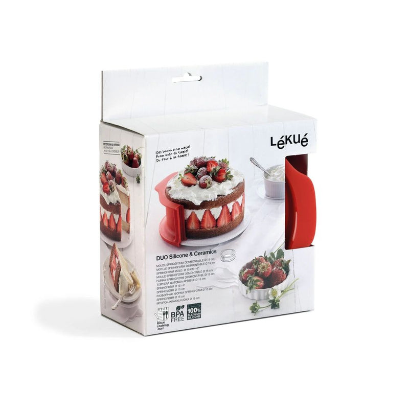 Lekue Springform Cake Mould 15cm with Ceramic Plate
