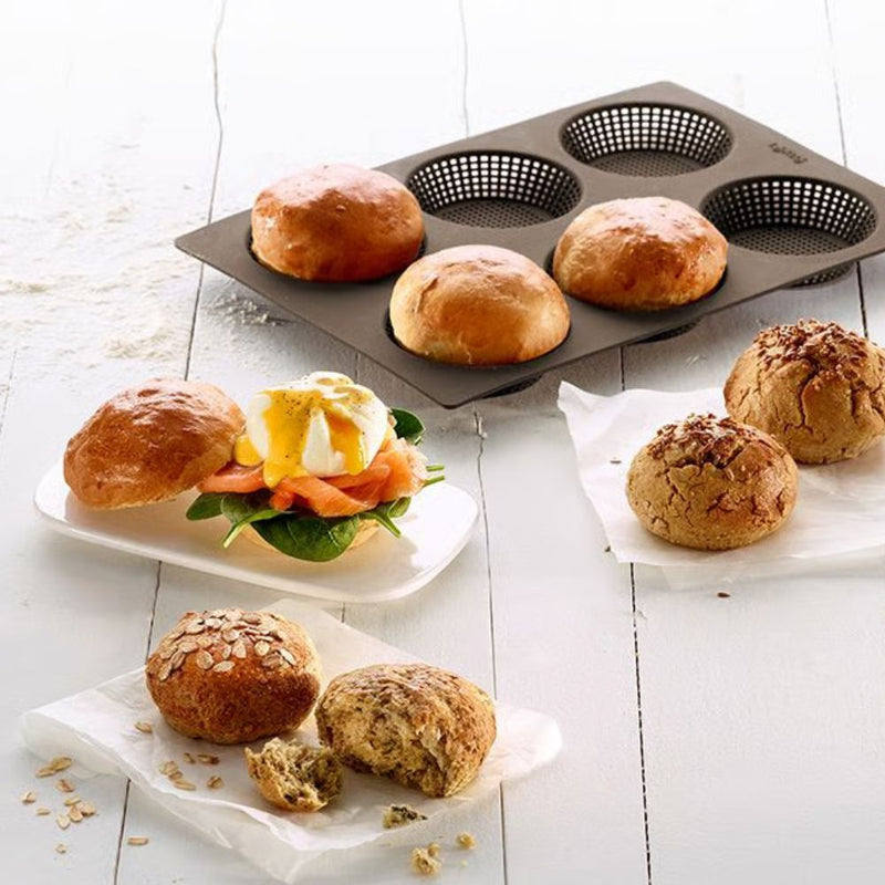Lekue Roll Bread Silicone Mould 6 Hole