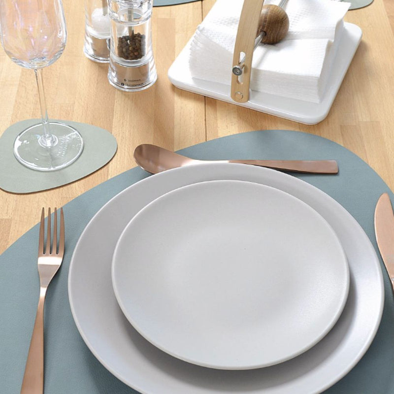 LIND DNA Nupo Recycled Leather Curve Coaster 11 x 13 cm - Lighting.co.za