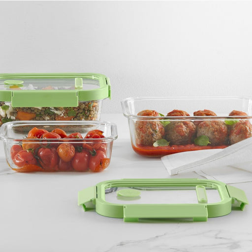 Lekue Glass Leakproof Food Storage Container Rectangular 640ml - Food Storage Containers - Lighting.co.za