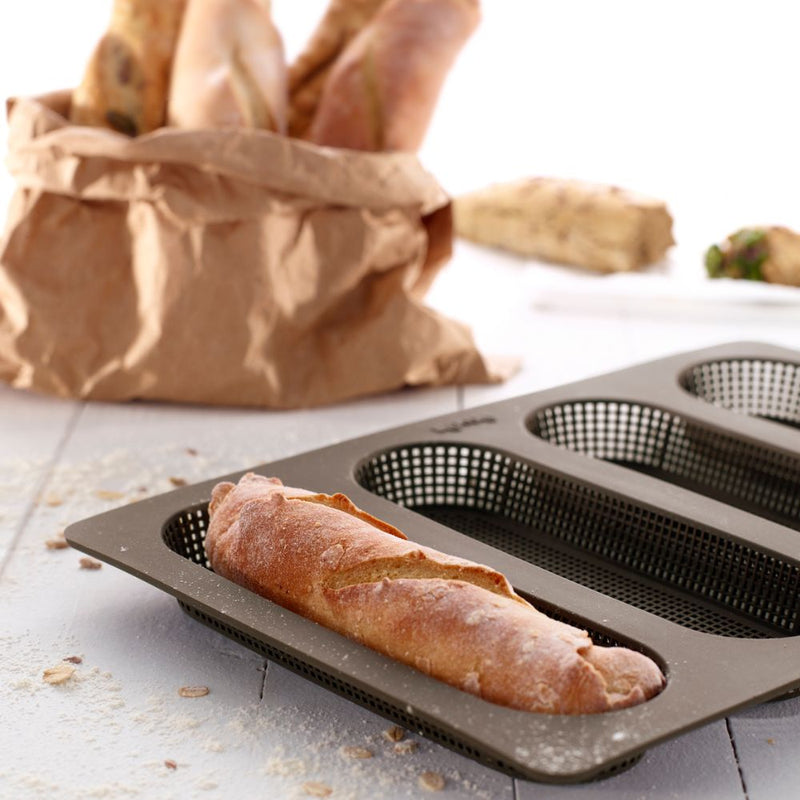 Lekue Mini Baguette Bread Baking Mould 4 Cavity