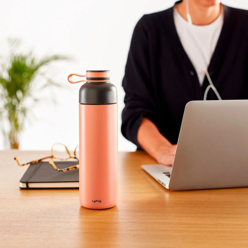 Lekue Insulated Bottle To Go Coral 500ml