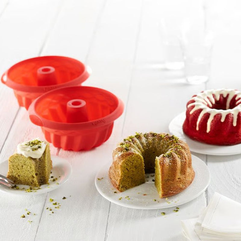 Lekue Set of 2 Mini Savarin Moulds 15cm