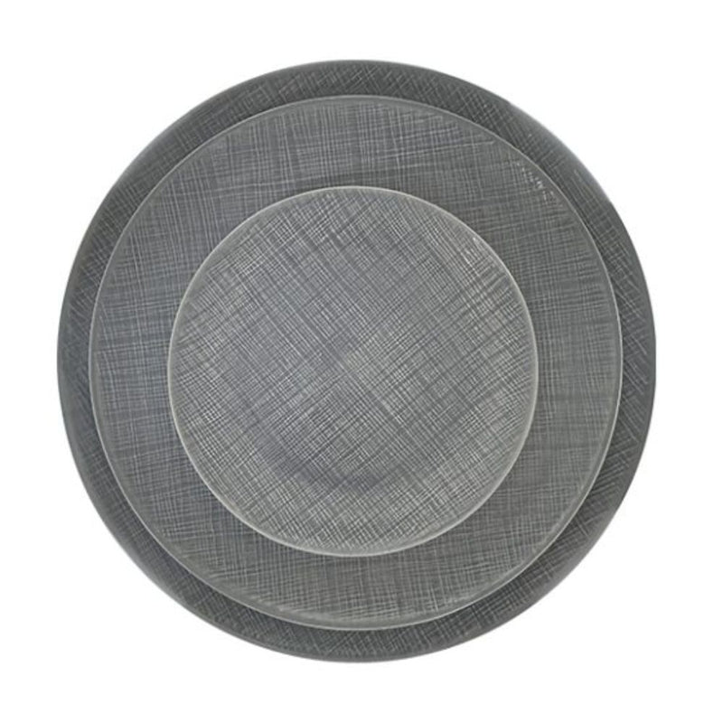 Nova Craft Nova Stitch Grey Coupe Plate 26cm set of 4