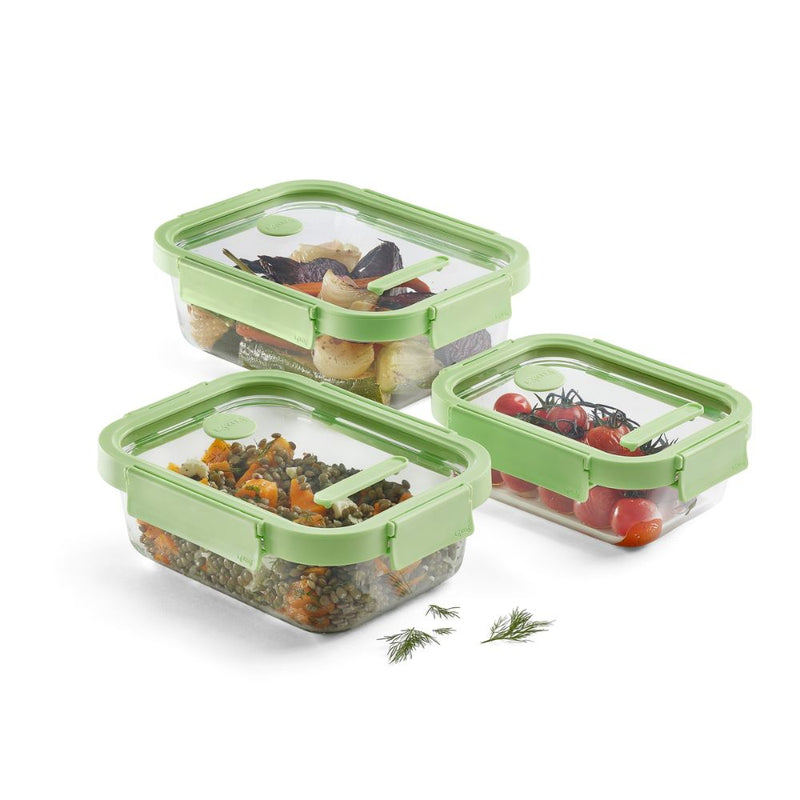 Lekue Glass Leakproof Food Storage Container Rectangular 640ml