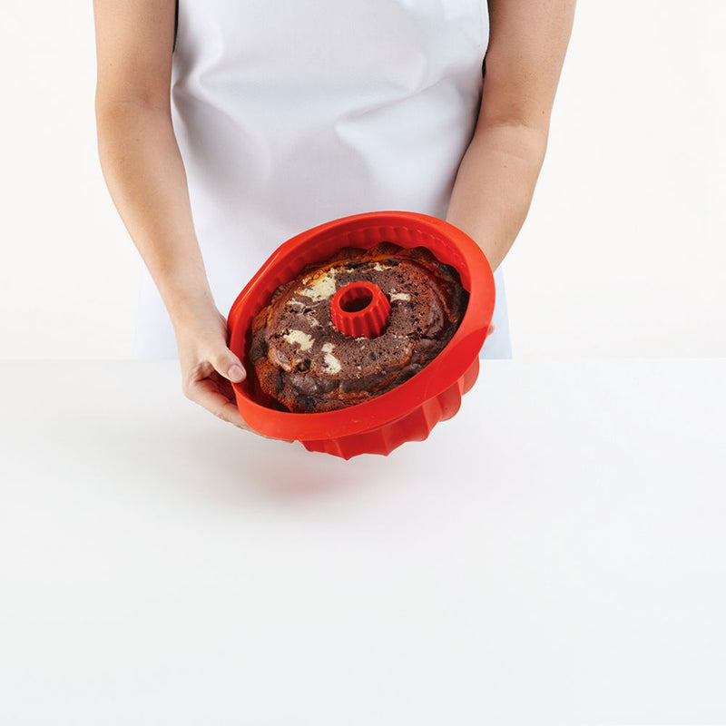 Lekue Deep Savarin Cake Mould 22cm Red or Black