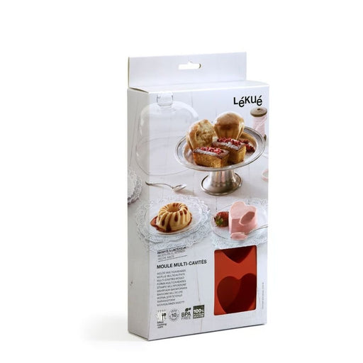 Lekue Heart Silicone Mould 8 Cavity - Muffin & Pastry Pans - Lighting.co.za