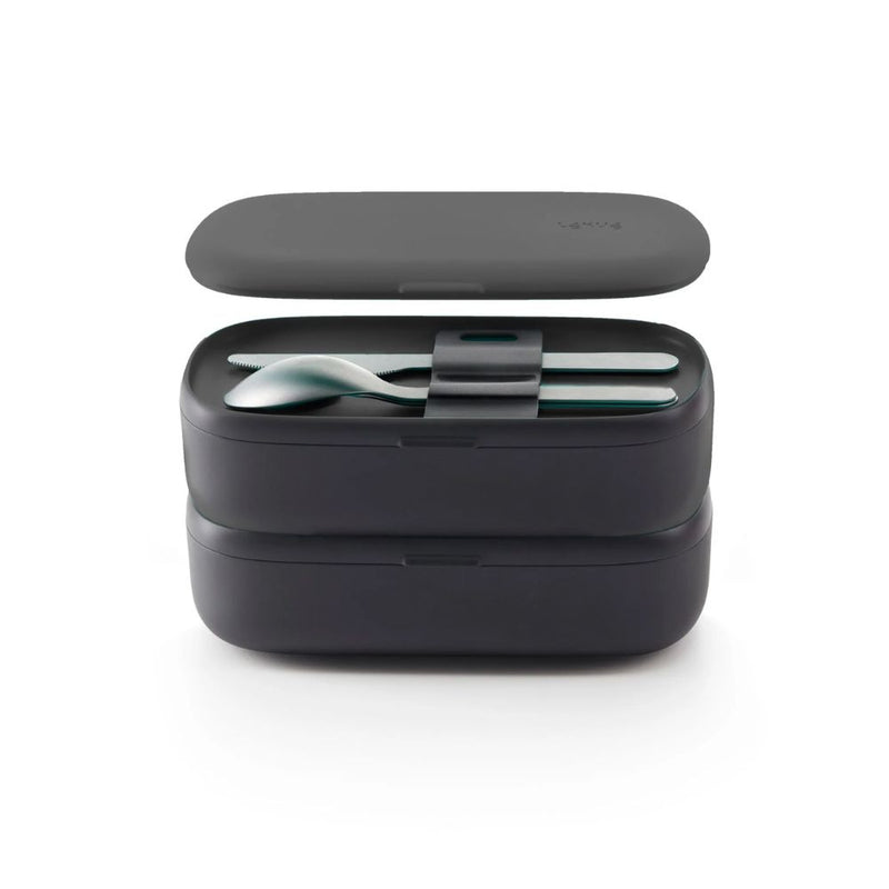 Lekue LunchBox To Go + Basics To Go Black