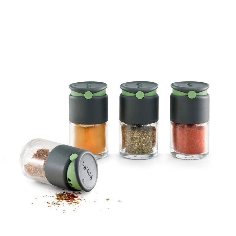 Lekue Set of 4 Spice Shakers Grey