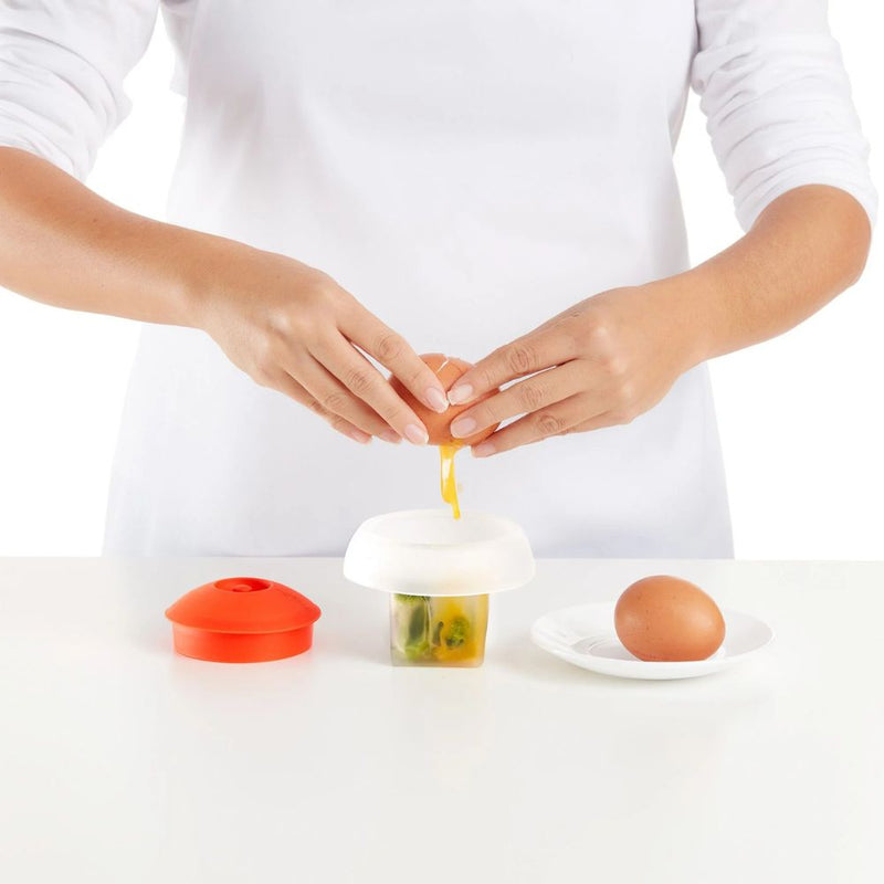Lekue Microwave Ovo Egg Cooker Set of 2 Red & Transparent