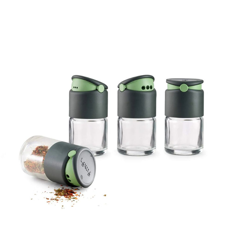 Lekue Set of 4 Spice Shakers Grey