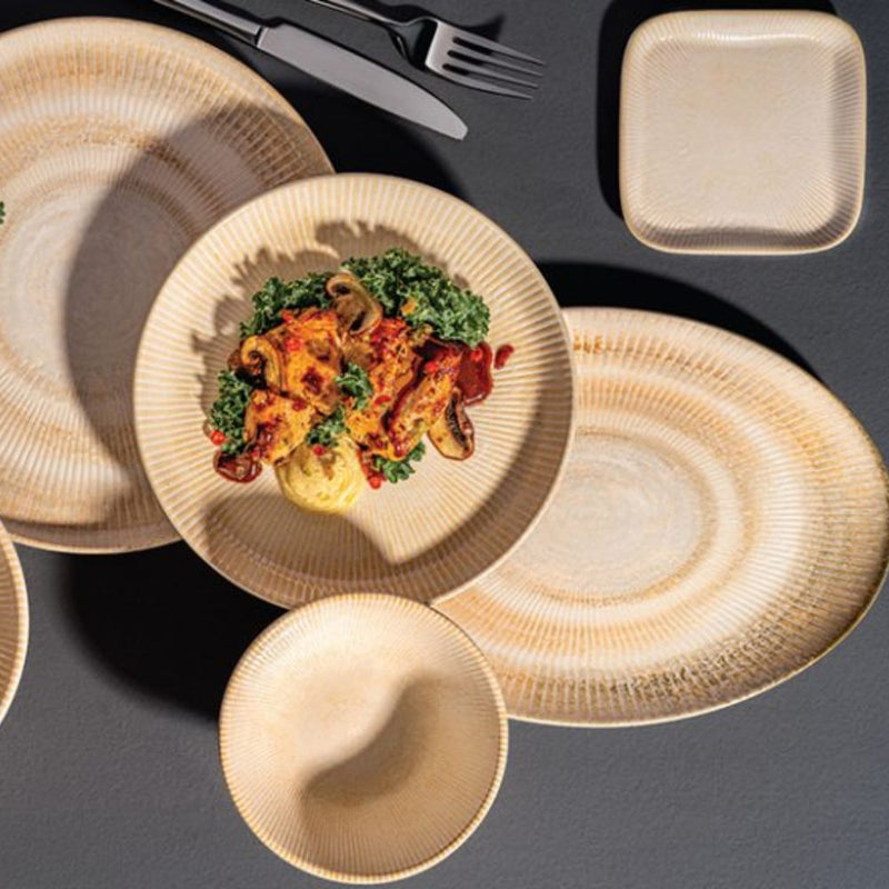 Ariane Paros Shell Sand Coupe Plate 18 cm Set of 12 - Lighting.co.za