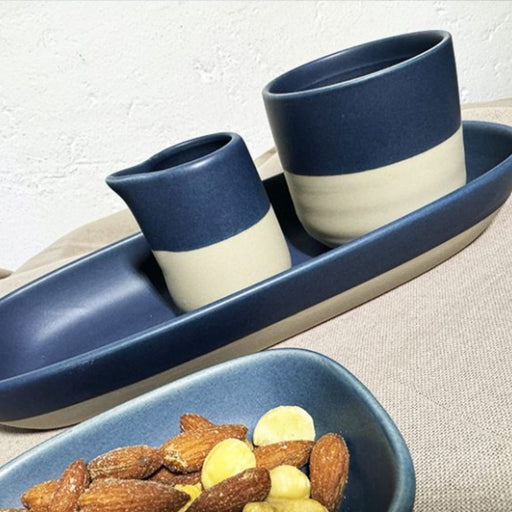 Nova Craft Nova Mezzo Blue Oval Bowl Set 25x10cm Set of 6 - Bowls - Lighting.co.za