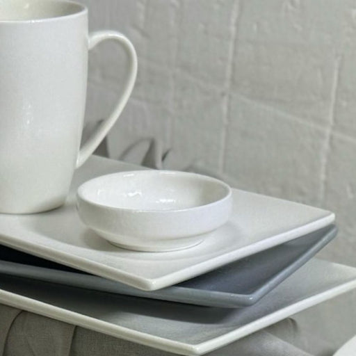 Nova Craft Nova Rain Black Flat Plate Set 9cm Set of 12 - Plates - Lighting.co.za