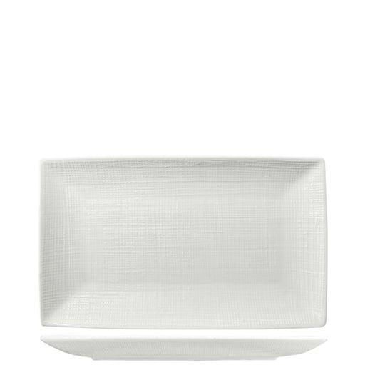 Nova Craft Nova Stitch White Rectangular Plate 27x16.5cm Set of 4 - Plates - Lighting.co.za