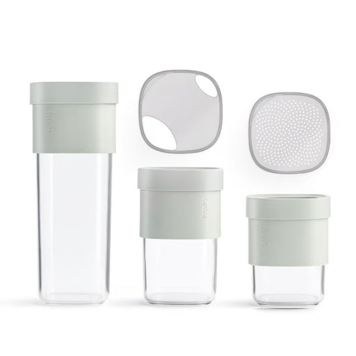 Lekue Flip Storage Containers Set of 3 Green or Brown - Food Storage Containers - Lighting.co.za