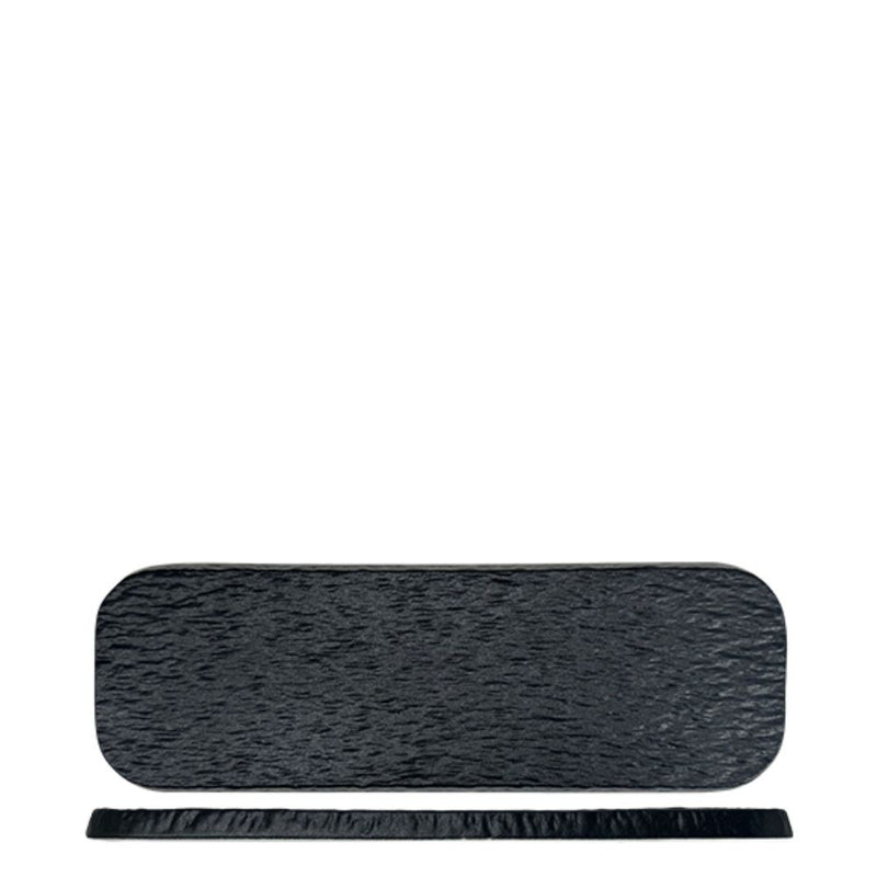Nova Reveal Granite Black Rectangular Plate 25x7.5cm Set of 8