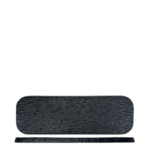 Nova Reveal Granite Black Rectangular Plate 25x7.5cm Set of 8 - Plates - Lighting.co.za