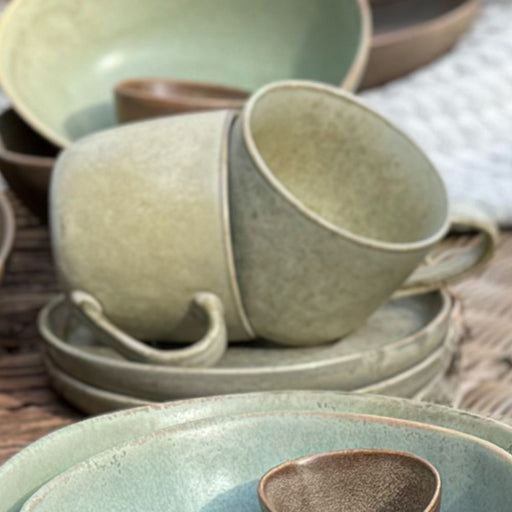 Nova Earth Sage Saucer 11 cm Set of 6 - Saucers - Lighting.co.za