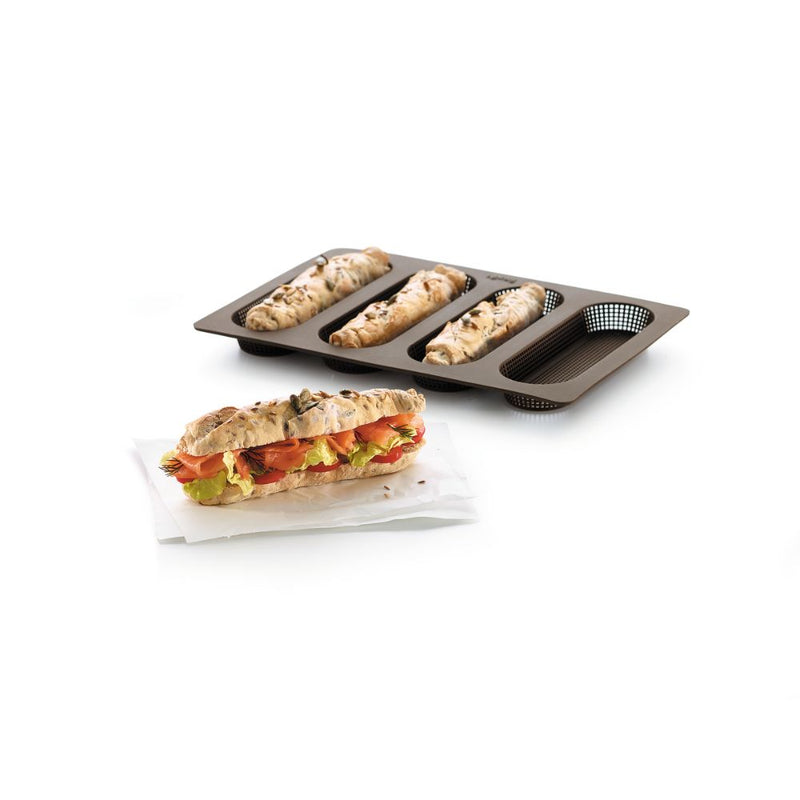 Lekue Mini Baguette Bread Baking Mould 4 Cavity