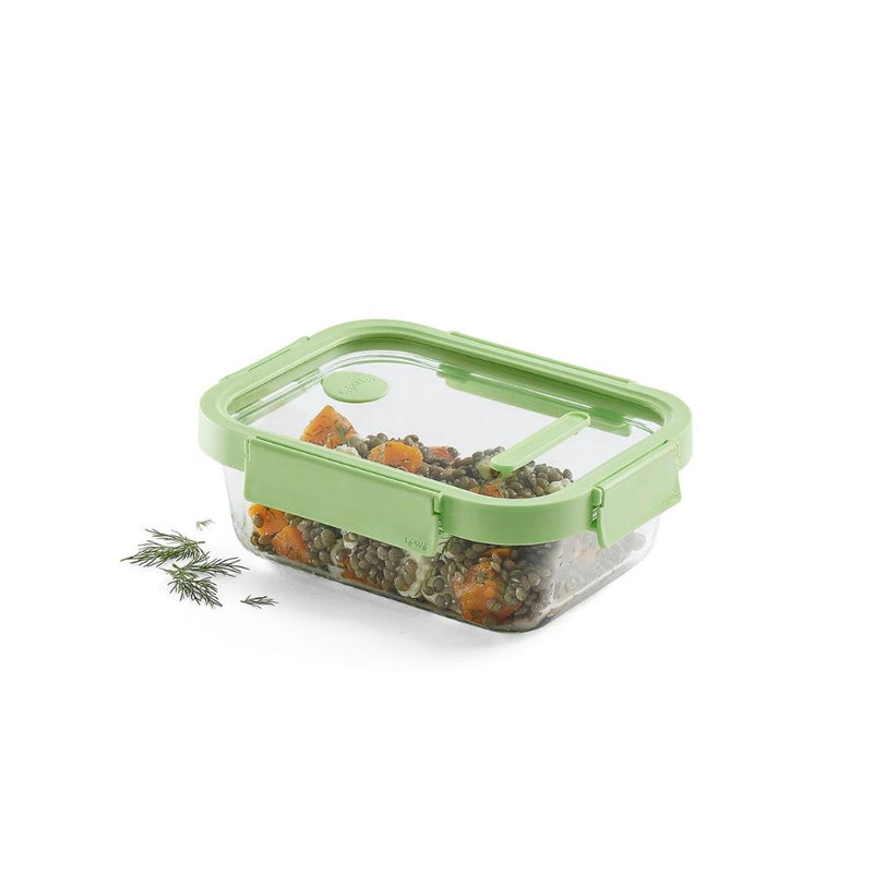 Lekue Glass Leakproof Food Storage Container Rectangular 1050ml