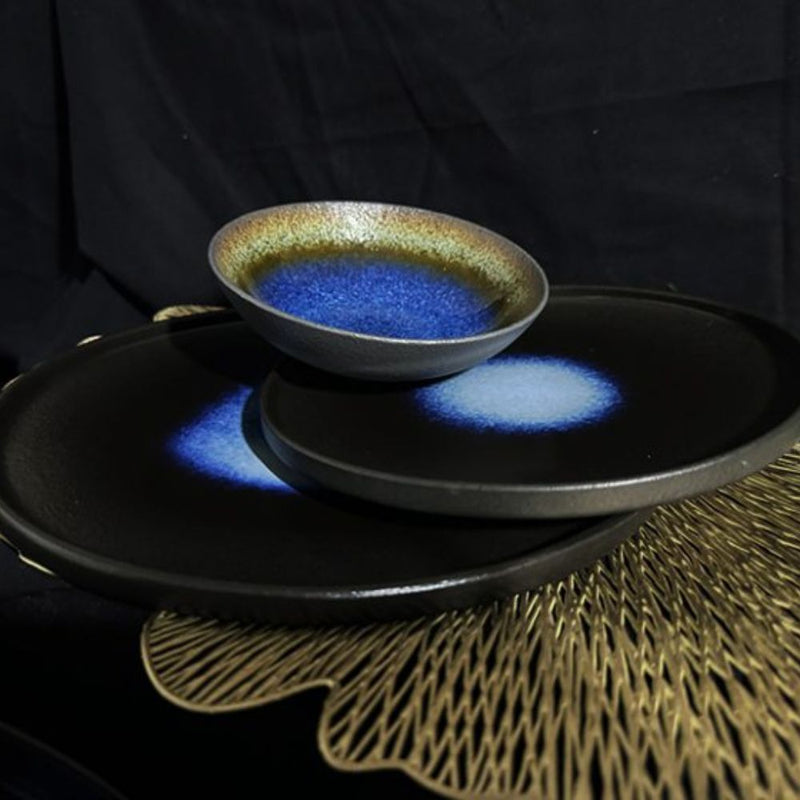 Nova Cosmic Blue Apex Plate 21 cm Set of 4 - Lighting.co.za